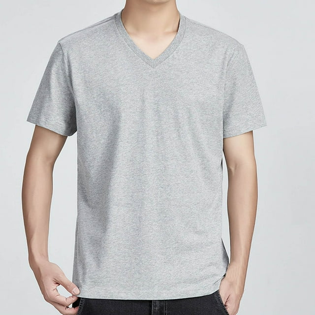 pstuiky camisetas de hombre, Suéter casual de manga corta con cuello en V y cuello en V para hombre camisas casuales para hombre xxxl