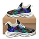 thumbnail image 1 of Zapatillas deportivas vulcanizadas antideslizantes con punta redonda y diseño de tortuga aborigen australiana en degradado, cómodas y de marca de moda para mujer., 1 of 6