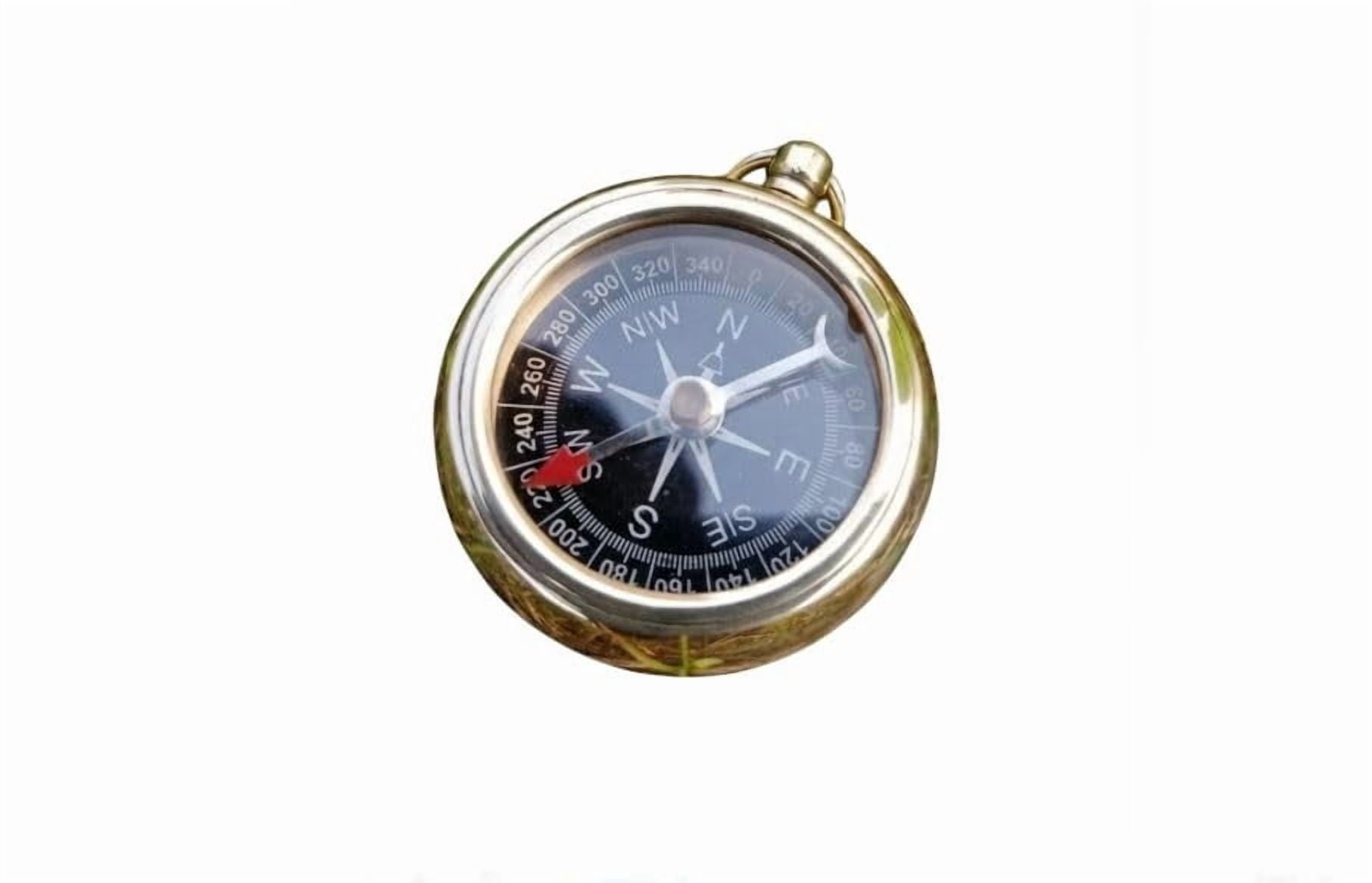 Maritime treasures Classic Brass Compass Pocket Size Marine Sailing Navigation Accessory
