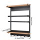 thumbnail image 2 of Estante de cocina con ganchos Estante de almacenamiento de toallas de papel para utensilios de cocina Estante organizador montado en la pared, Negro Eigraketly LF0229-02B, 2 of 7