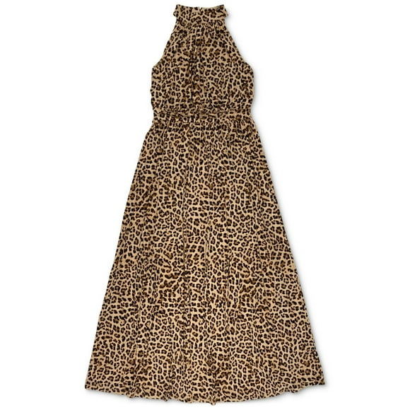I.N.C Womens Cheetah Print Maxi Dress, Brown, XX-Large