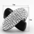 thumbnail image 2 of High polished (no plating) Stainless Steel Ring with Top Grade Crystal in Clear for Women Clear Stone Color Style TK1427 Size 5, 2 of 4