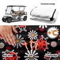 thumbnail image 5 of Bulopur Ladybug Waterproof Golf Cart Seat Covers Easy to Install Golf Cart Seat Towel Blanket with 4 Pockets Compatible with EZGO, Yamaha, Club Car, 5 of 8