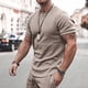 thumbnail image 4 of Camisas de verano Kakina CMSX para hombre, liquidación, conjunto de 2 piezas de camiseta informal de manga corta y pantalones cortos deportivos ajustados., 4 of 7