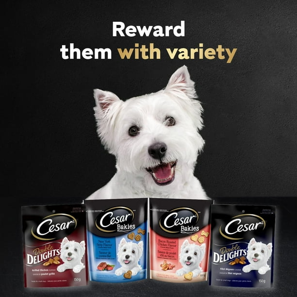 CESAR DOUBLE DELIGHTS Dog Treats, Small Adult Dogs, Filet Mignon