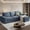 Blue, variant on MEROUS Sectional Sofa, 99" L-Shaped Convertible Couch with Storage Chaise and USB Type-C Ports, Modern Chenille Fabric Living Room Furniture, Beige