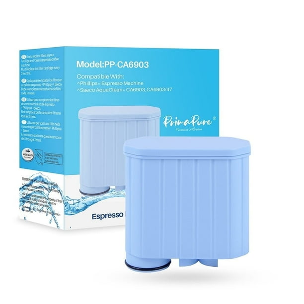 PrimaPure Filtro de Agua de Repuesto para Máquina de Café Expreso para Philips Saeco AquaClean CA6903/01 Certificado por IAMPO R&T según NSF/ANSI 42.