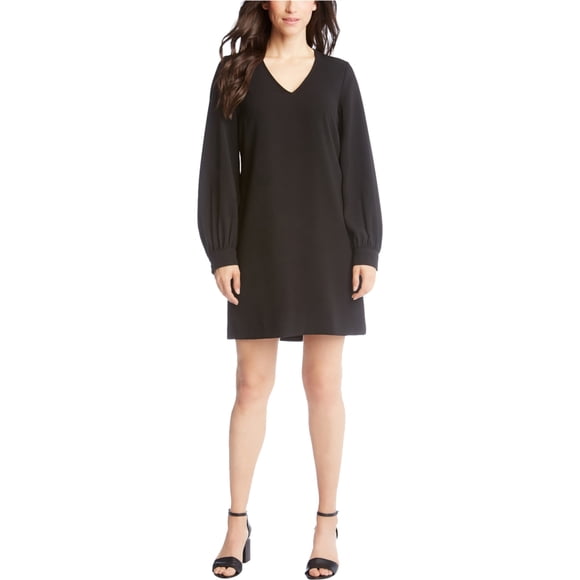 Vestido recto Karen Kane para mujer con mangas tipo blusón negro extragrande