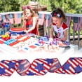 thumbnail image 1 of Event Party Decor American Patriotic Thread Edge Ribbon 4 Burlap Imitation Burlap Ribbon Veterans Day Ribbon Independence Day Gift Wrap Party Decoration Craft Supplies, 1 of 4