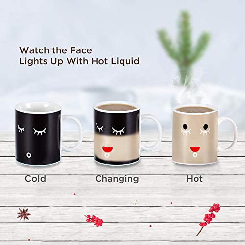 Heat Hot Reactive Changing Color Magic Mug Ceramic Coffee Tea Sensitive Cup 