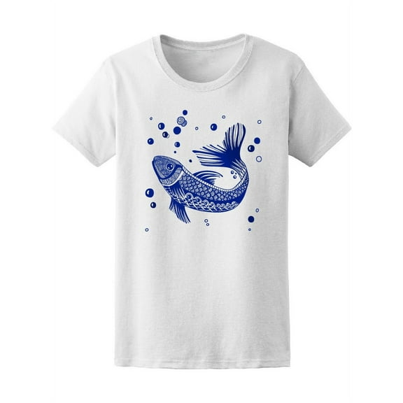 Watercolor Fish Zendoodle Tee Women's -Image by Shutterstock
