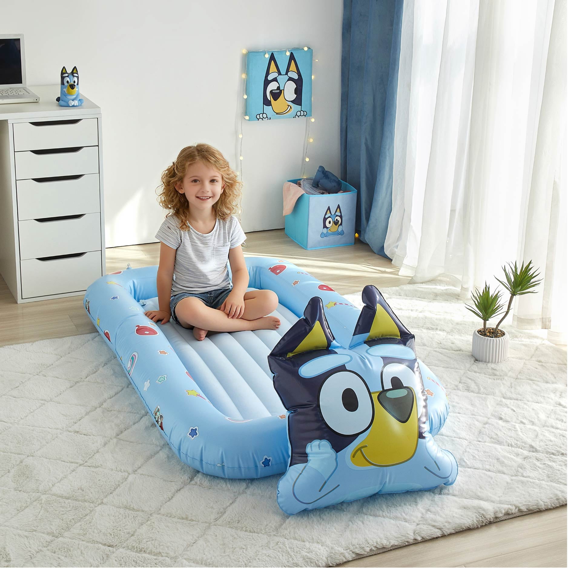 Bluey Inflatable Portable Kids Travel Bed