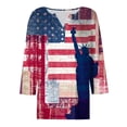 thumbnail image 5 of vigerkar 250 Anniversary USA Shirt Women 3/4 Sleeve V-Neck 250 Years T-Shirt 250th American Patriotic Tops 1776-2026 Tshirts (Watermelon Red, 3XL), 5 of 8