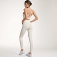 thumbnail image 6 of Women's Seamless High Waist Leggings with Compression Fit and Ultra-Smooth Second Skin Feel - Small, Off White, 6 of 6