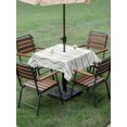 thumbnail image 4 of Outdoor Tablecloth with Umbrella Hole for Patio/Picnic/Party/Camping, Sage Green Stripes Waterproof Table Cloth Square Cover Washable, Modern Simple Gradient Waves Lines (54"x 54"), 4 of 8