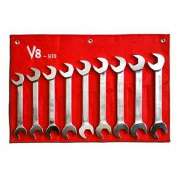 V-8 Tools 819 Jumbo Metric Angle Wrench Set, 9 Piece