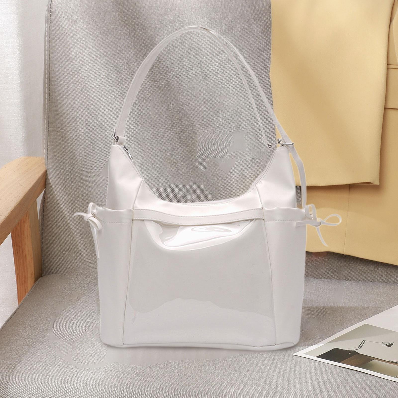 Abbraccia Ita Bag Uniform Bag DIY Multipurpose Transparent Purse Handbag Backpack for Gifts Anime Dolls Display Party Shopping Students White