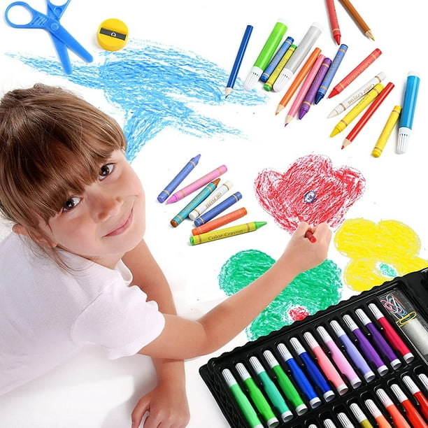 Ensemble d'art pour enfants 150 pièces, kit de dessin de peinture