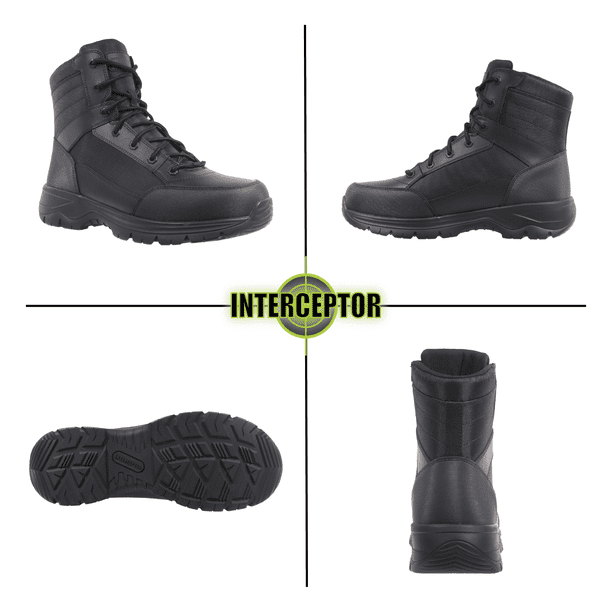 Interceptor Men\'s Size 8.5 Tactical Boots Non-Slip Work Boots Mens Interceptor Steel Toe Slip and Oil Resistant Tactical  main image 3
