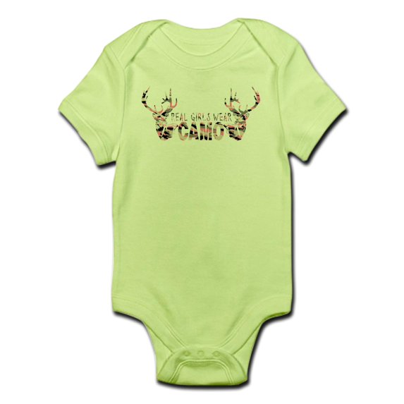 CafePress - REAL GIRLS WEAR CAMO Infant Bodysuit - Baby Light Bodysuit