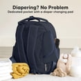 thumbnail image 4 of Mochila para Pañales KeaBabies PLAY 12L Impermeable de PU Cuero, 4 of 9