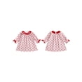 thumbnail image 2 of BemeyourBBs Kids Toddler Girls Valentines Day Dress Outfits Long Sleeve Crew Neck Heart Gingham Plaid Dress Spring A-line Dress Clothes, 2 of 9