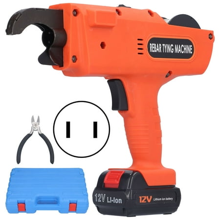 

Rebar Tying Machine ABS High Carbon Steel Fully Automatic Strapping Tool AC 100240VUS Plug Single Battery
