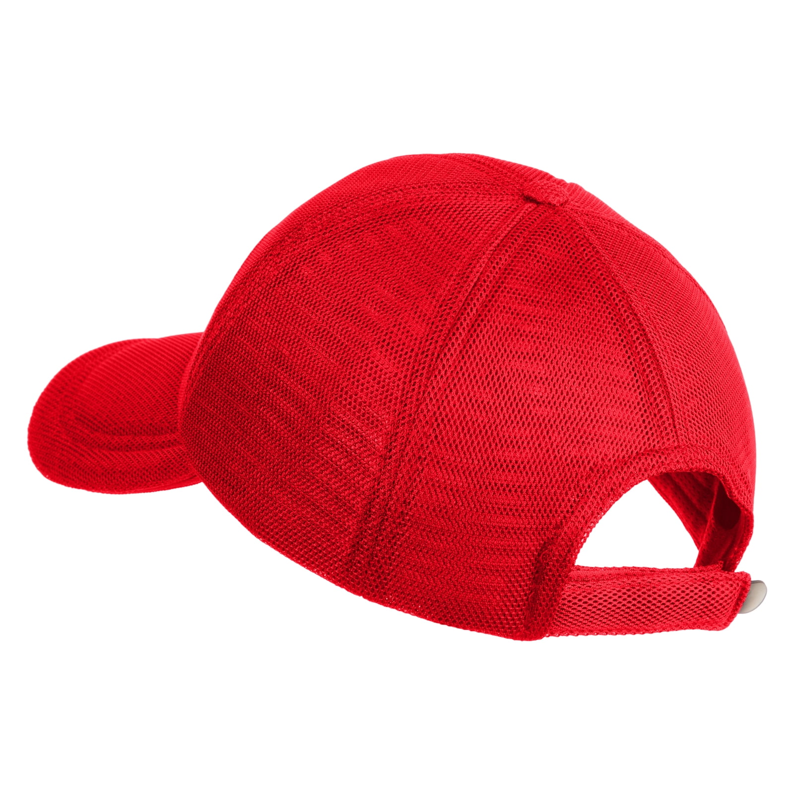 Pickleball Balls Embroidered Iron on Patched Deluxe Performance Mesh Cap - Red OSFM