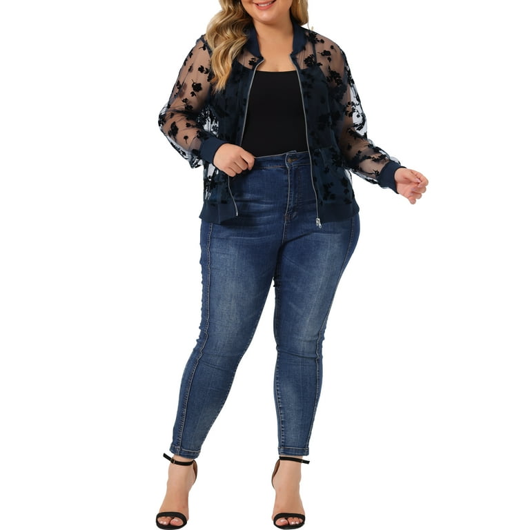 Unique Bargains Women's Plus Size Mesh Sheer Floral Lace Unique Bargains Women's Plus Size Mesh Sheer Floral Lace