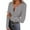 D-Black, variant on LEBONYARD Women's Trendy V-Neck Button Chic Groove Striped Multiple-Color Long Sleeved Loose Fit Casual Ladies Basic Pullover Blouse Tops,Sizes S-2XL
