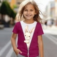 thumbnail image 2 of LRen Toddler Girls Easter Shirts Bunny Short Sleeve T Shirt Easter Day Easter's Day Blouse Tops Children's Shirts, 2 of 5