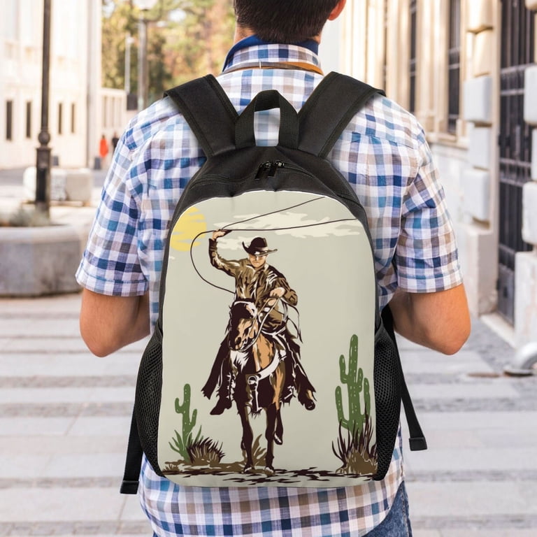 Horeoi Vintage Cowboy Riding Horse Print Waterproof 600D  display picture 1