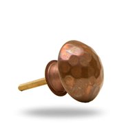 Set of Six Beaten Copper Knobs