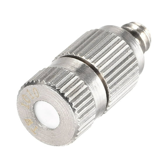Uxcell Brass Misting Nozzle - 3/16" Threaded 0.004" Orifice Dia Fogging Spray Head for Outdoor Cooling System Silver