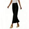 thumbnail image 3 of Roncen Women's Satin Maxi Skirts High Waisted A Line Long Skirts Elegant Office Skirts, 3 of 7