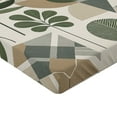 thumbnail image 2 of Ambesonne Monstera Fitted Sheet, Minimalist Floral Romance, King Size, Pale Reseda Green Sepia, 2 of 3