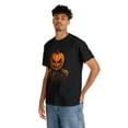 thumbnail image 6 of Halloween Pumpkin Head Unisex Heavy Cotton Tee T-Shirt, 6 of 12