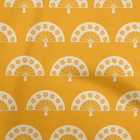 oneOone Silk Tabby Orange Fabric Asian Japanese Quilting Supplies Print Sewing Fabric By The Yard 42 Inch Wide