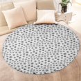 thumbnail image 4 of Black and White Christmas Snowflake Pattern Round Blanket,Comfortable Soft Flannel Throw Blanket,All Season,Warm Lightweight Blankets for Sofa Bed Couch Living Room Chair 47"x47", 4 of 5