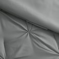 thumbnail image 6 of Bourina 3-Piece King Size Comforter Set, Pleated Design, Wrinkle-Resistant Microfiber Bedding, Grey, 102" x 90", Lightweight & Machine Washable, All Season, 6 of 8