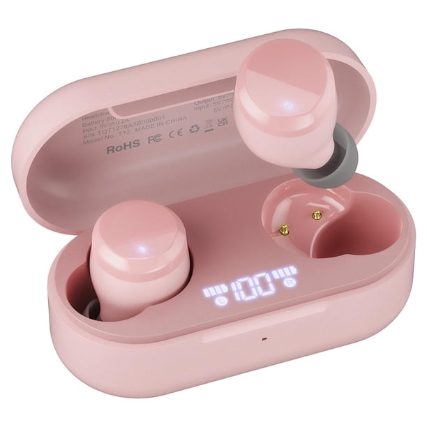 TOZO T12 (Compact Ergonomic Edition) Wireless Earbuds Bluetooth 5.3 Headphones, Call ENC Noise Cancelling Mic, 55Hrs Playtime App Customize EQ IPX8 Waterproof LED Digital Display Premium Sound Headset