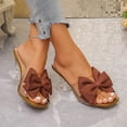 thumbnail image 5 of Xfvqtps Womens Transparent Sandals Bow Block Heel Chunky Clear Heel Slide Slippers Open Toe Summer Shoes with Bow Detail Casual Sandals, 5 of 9