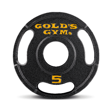 Gold's Gym - Olympic Grip Weight Plate, 5 lbs, (Best Barbell For Olympic Lifts)
