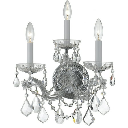 

Crystorama 4403-CH-CL-S Maria Theresa Swarovski Strass Crystal Wall Sconce