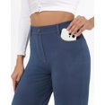 thumbnail image 3 of Vaqueros TONIRY de pierna ancha para mujer, talle alto, azul claro, 3 of 6