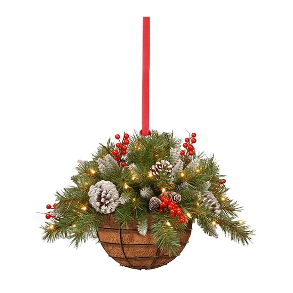 1 Cesta de Navidad, Cesta de Regalo de Madera, Decoración de la Cesta de Navidad, Cesta de Navidad de Madera, Cesta de Árbol de Navidad, Cesta de Árbol de Navidad