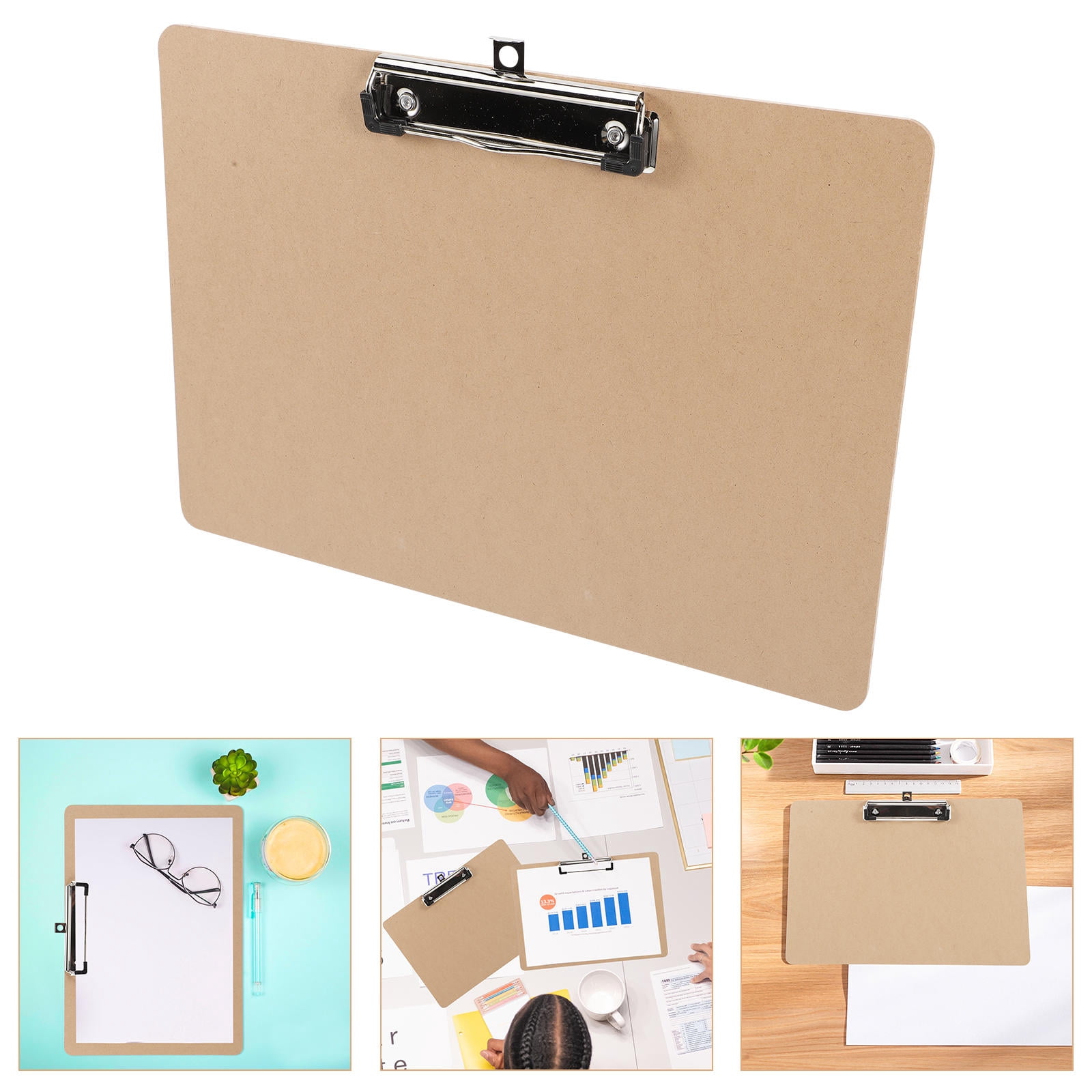 6-Pack Portable Restaurant Clipboards with Thickened Writing for Office, Paper, Document Storage and Easy Handling