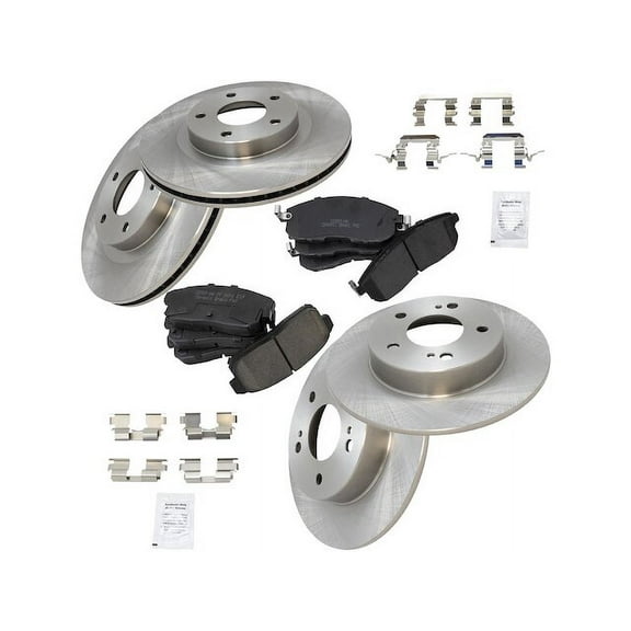 Front and Rear Brake Pad and Rotor Kit - Compatible with 2002 - 2003 Nissan Maxima