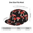 thumbnail image 6 of Haiem Forest Mushrooms Classic Snapback Cap Flat Bill Hat Baseball Cap Adjustable Size Cotton Dad Hat, 6 of 9