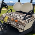 thumbnail image 3 of Pzuqiu Southwestern Geometric Quilted Golf Cart Seat Cover - 2-Person Universal Fit With 4 Storage Pockets, Non-Slip Protector for Golfers, 3 of 9